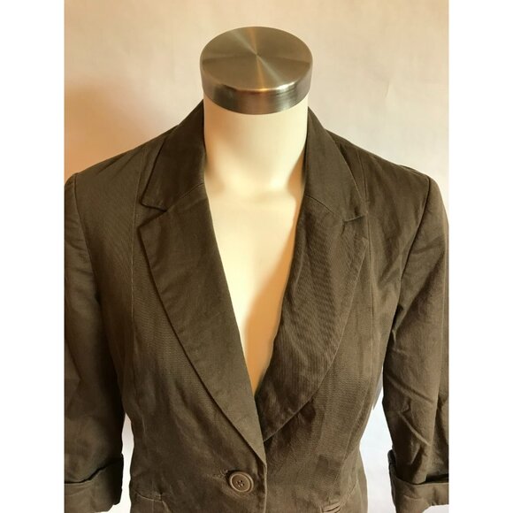Tabitha Anthropologie Gray 3/4 Sleeve Blazer Jacket, Size 6 (US) - Picture 2 of 11